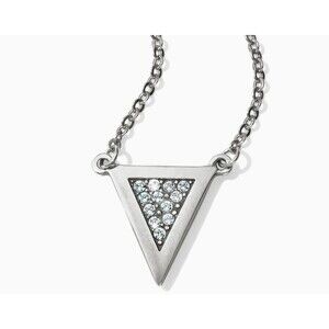 Brighton Contempo Ice Reversible Swarovski Crystal Petite Triangle Necklace